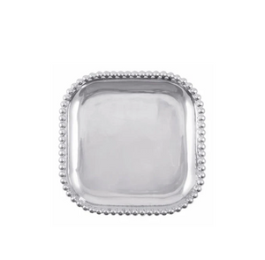 Mariposa Pearled Square Platter - 10.5"