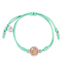 Load image into Gallery viewer, Dune Jewelry Touch The World Mint Green Teddy Bear Bracelet - Childhood Cancer Care &amp; Research
