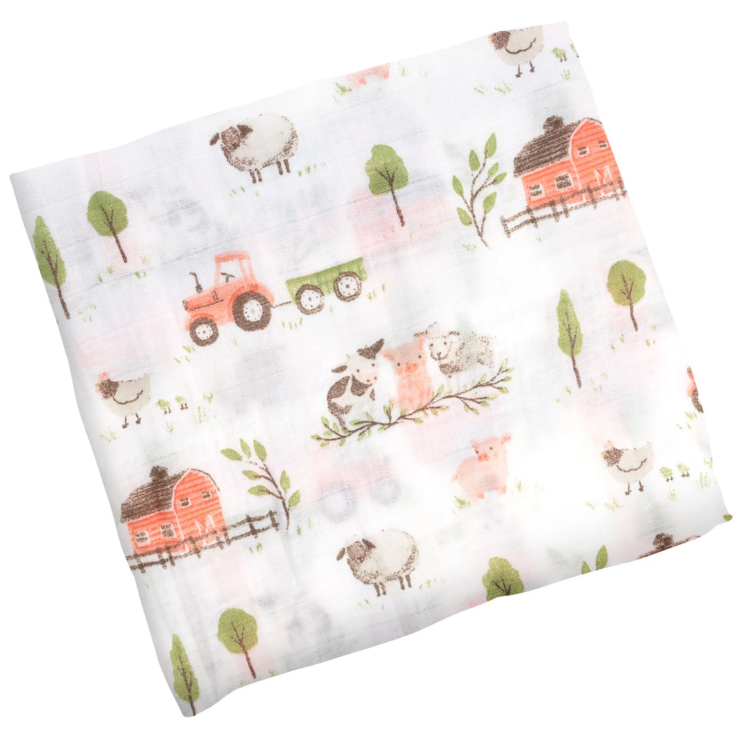 Muslin Blanket Swaddle - Farm