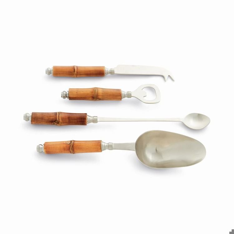 BARCLAY BUTERA KEYSTONE COCKTAIL ACCESSORIES, SET OF 4