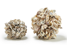 Load image into Gallery viewer, two balls made up of oyster shells 
