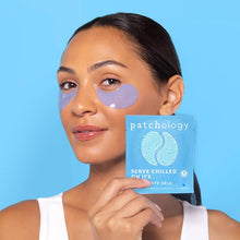 Load image into Gallery viewer, person wearing a Serve Chilled On Ice Firming Eye Gels
