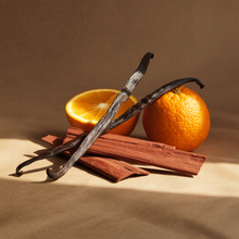 Load image into Gallery viewer, orange, vanilla beans and sandalwood 

