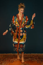 Load image into Gallery viewer, Long Kimono Gown - Scandanavian Flora Design

