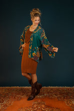 Load image into Gallery viewer, Trailing Wisteria Kimono Jacket - Teal
