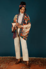 Load image into Gallery viewer, Winter Floral Kimono Jacket - Terracotta
