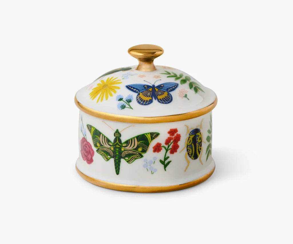 Rifle Paper Curio Round Porcelain Box