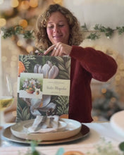 Load and play video in Gallery viewer, video of someone setting up the FreshCut Paper Winter Magnolia Greeting Card
