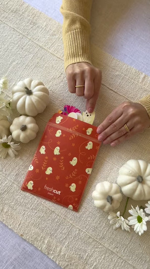 person opening the card