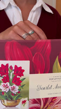 Load and play video in Gallery viewer, FreshCut Paper Scarlet Amaryllis Pop-Up Greeting Card
