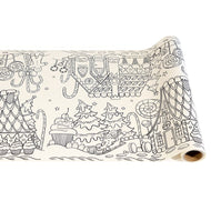 Hester & Cook Gingerbread Coloring Runner cream paper with line drawing 