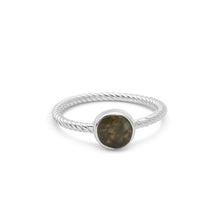 Load image into Gallery viewer, Dune Jewelry Rope Stacker Ring Round - Lake Alice/Gainesville
