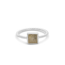 Load image into Gallery viewer, Dune Jewelry Rope Stacker Ring - Square
