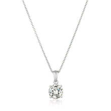 Load image into Gallery viewer, Crislu Brilliant Cut Solitaire Pendant Necklace Finished in Pure Platinum
