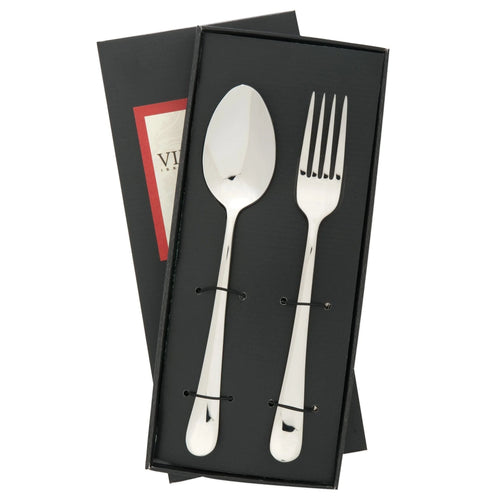 large spoon and fork in black gift box