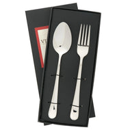 large spoon and fork in black gift box