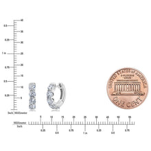 Load image into Gallery viewer, Crislu Round Huggie Earrings Finished in Pure Platinum
