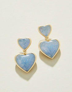 Spartina 449 Full Heart Earrings Light Blue