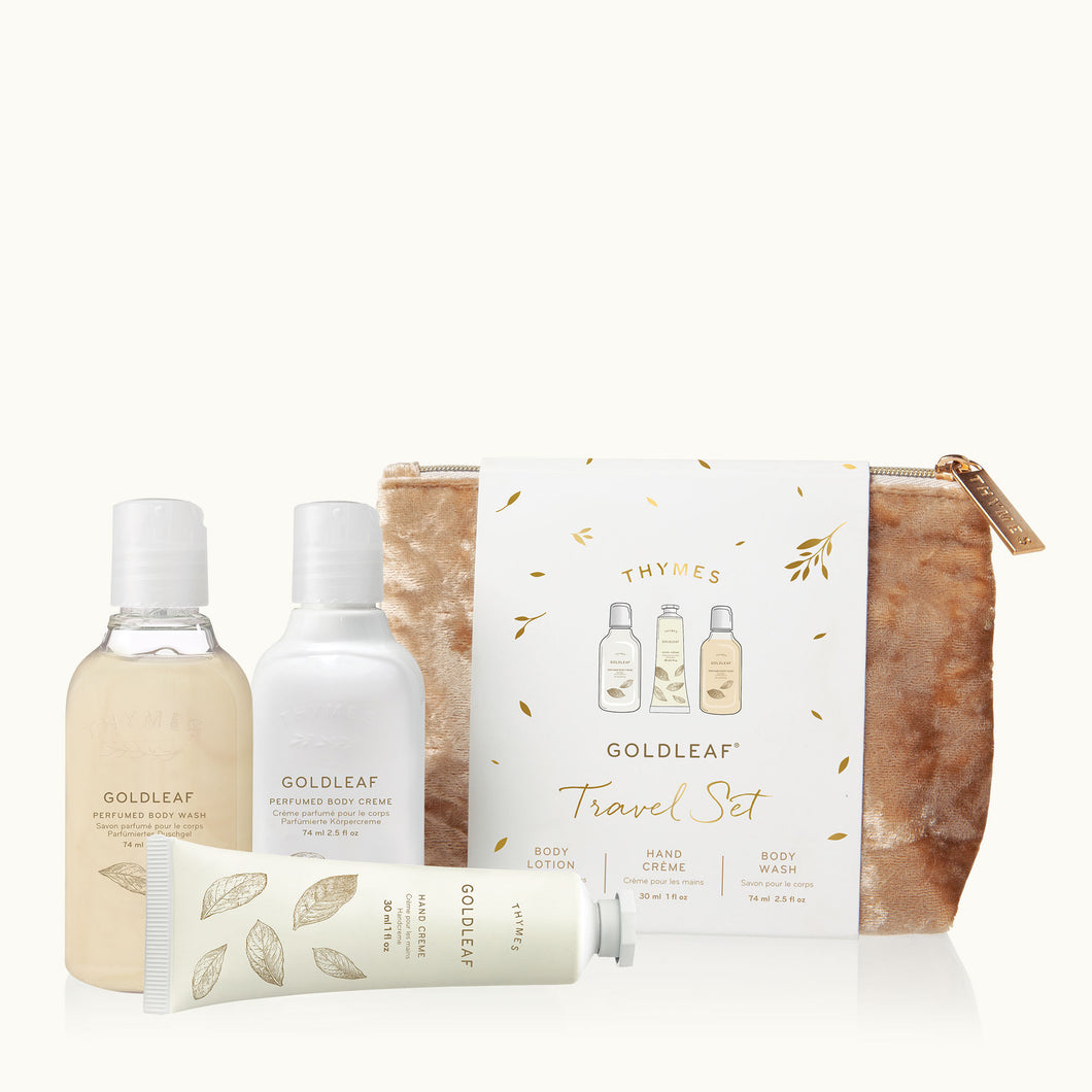 Thymes Goldleaf Travel Set with Beauty Bag