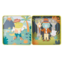 Load image into Gallery viewer, Travel Tin Magnetic Dress Up - Dino &amp; Dog
