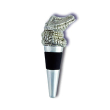 Load image into Gallery viewer, Vagabond House Pewter Alligator Bottle Stopper
