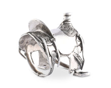 Load image into Gallery viewer, Pewter Cowboy Saddle Napkin Ring
