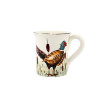 Load image into Gallery viewer, Vietri Wildlife Mug painted with a pheasant
