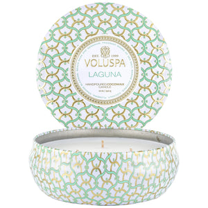 Voluspa Laguna 3 Wick Tin Candle