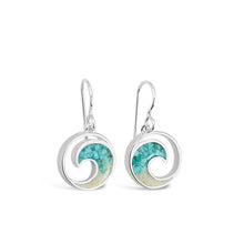 Load image into Gallery viewer, Dune Jewelry Wave Drop Earrings - Turquoise &amp; Destin Gradient

