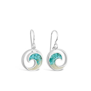 Dune Jewelry Wave Drop Earrings - Turquoise & Destin Gradient