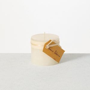 Timber Pillar Candle - 3”x3.25” - White
