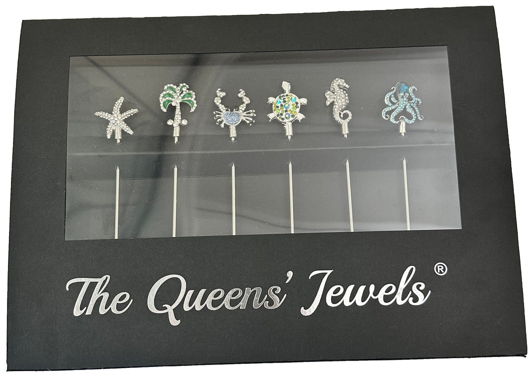 The Beach Collection Jeweled Cocktail Picks