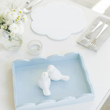 Load image into Gallery viewer, Pale Denim Scalloped Edge Tray - Small
