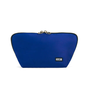 Signature Makeup Bag - Blue/Red Fabric