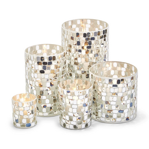 Mirror Mosaic Candleholders