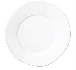 Vietri Lastra American Dinner Plate - White