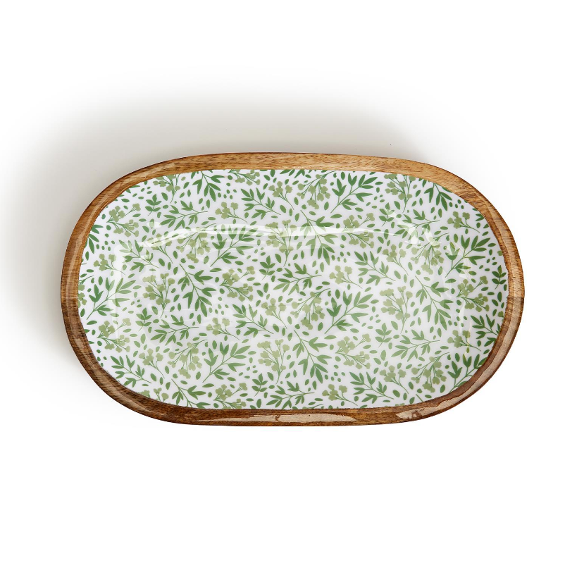 Countryside Hand-Crafted Wood Oval Platter