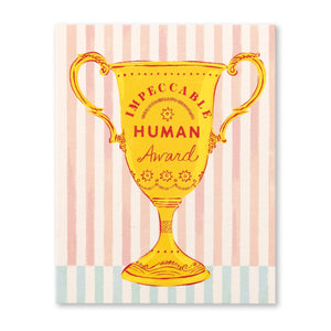 Impeccable Human Award Congratulations Card