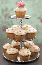 Load image into Gallery viewer, Pearled 3-Tiered Cupcake Server
