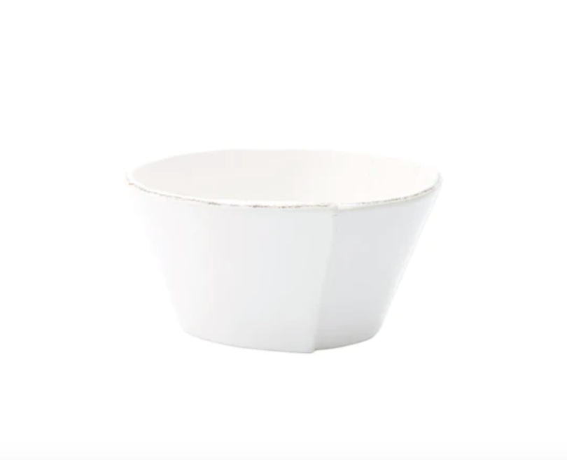 Vietri Lastra Stacking Cereal Bowl - White