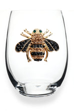 Load image into Gallery viewer, Queen Bee Jeweled Stemless Glass
