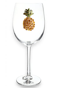 Pineapple Jeweled Stemmed Glass
