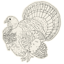 Load image into Gallery viewer, Die-Cut Coloring Turkey Paper Placemat
