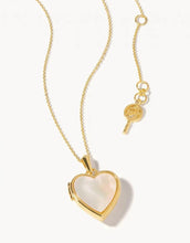 Load image into Gallery viewer, Spartina 449 Heart Locket Necklace 30&quot; Pearlescent
