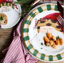 Load image into Gallery viewer, Old St. Nick Round Salad Plate - Animal Hat
