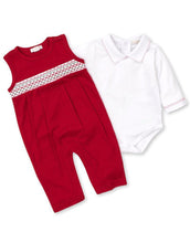 Load image into Gallery viewer, Kissy Kissy CBL Holiday Overall Set w/ Hand Smock - Assorted Sizes
