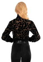 Load image into Gallery viewer, Sumptuous Blouse - Luxe Leaf Velvet - Black

