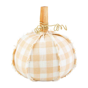 Gingham Pumpkin Sitter