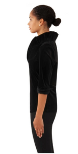 Gretchen Scott Designs Ruffneck Top - Silky Velvet - Black