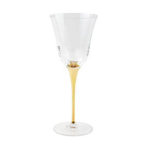 Optical Gold Stem Water Glass